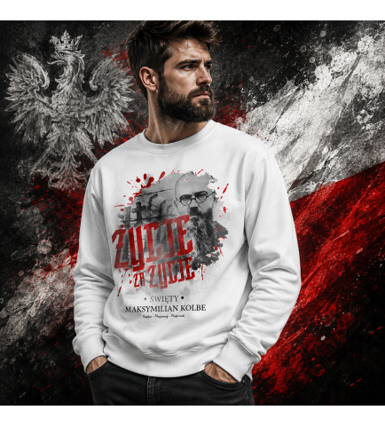 Bluza MAKSYMILIAN KOLBE BIAŁA